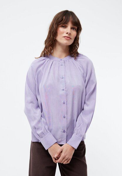 Givn Berlin Bluse GBSMILLA mit Puffärmeln aus TENCEL mit Peach-Effekt von Givn Berlin