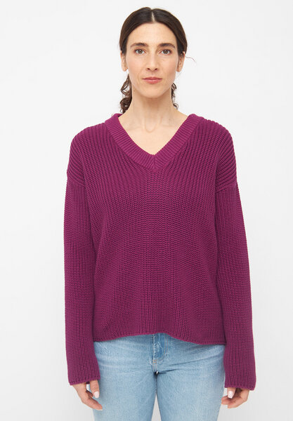 Givn Berlin Damen Strickpullover mit V-Ausschnitt aus Bio-Baumwolle - ELSA von Givn Berlin