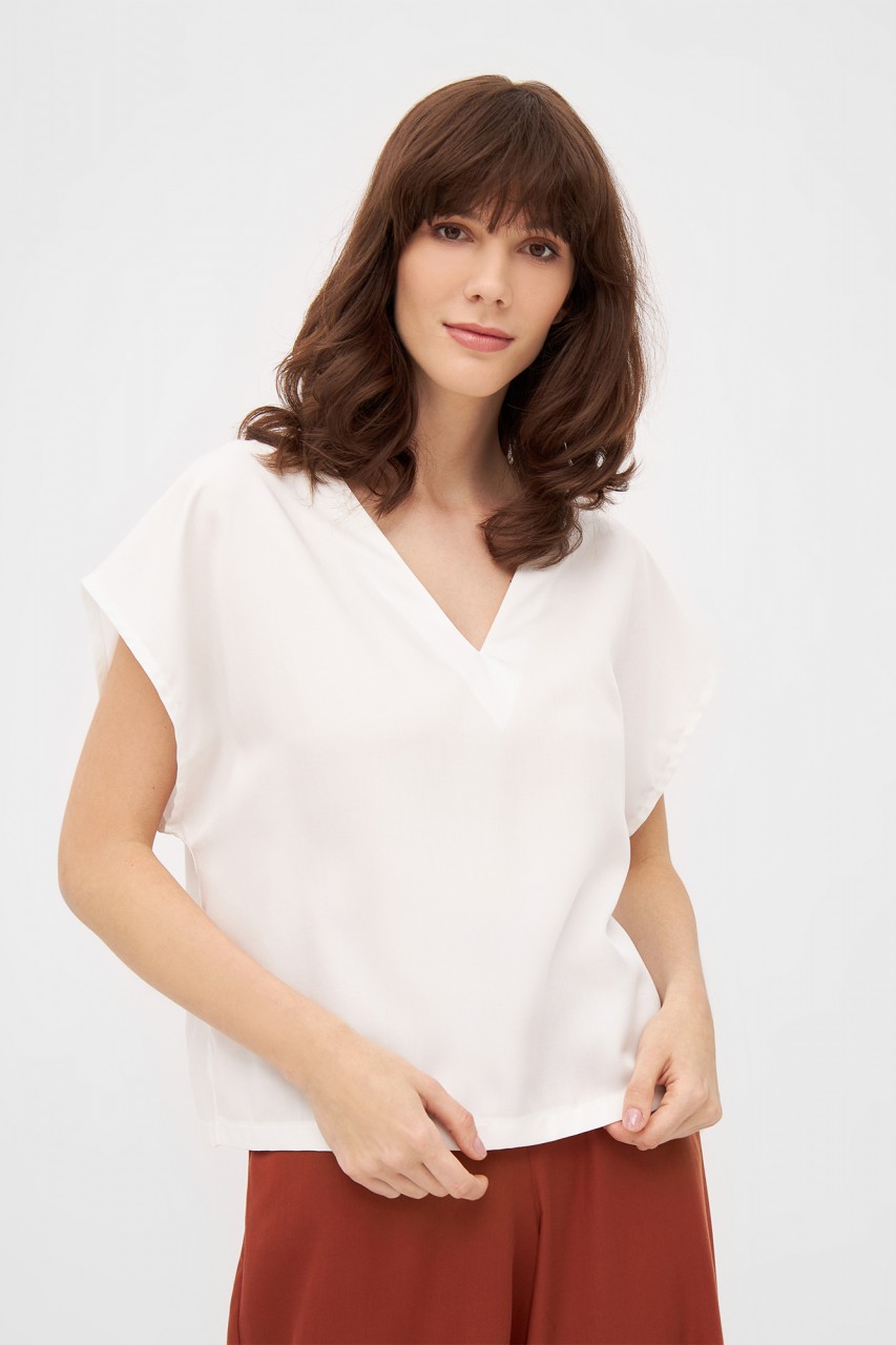 Ruby Tencel Wide Cut Blouse aus TENCEL™, Holzfaser von Givn