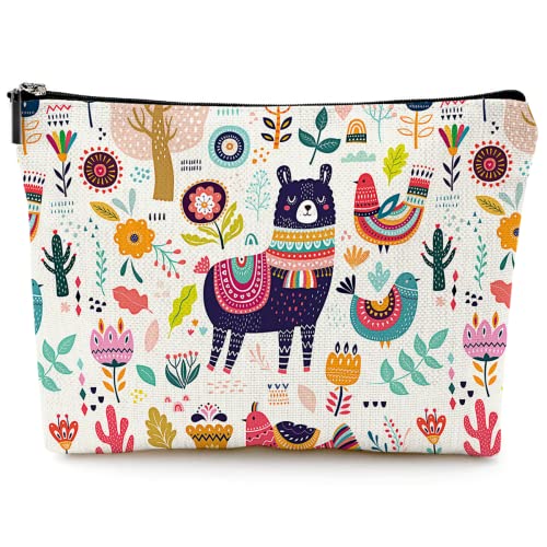 Kleine Make-up-Tasche für Geldbörse, niedliche Segeltuch, wasserdichte Kosmetiktaschen für Frauen, Reißverschluss, Kulturbeutel, Size: 10"Wx7"H. Hold All Your Necessities, Alpaka Kosmetiktaschen Kleine Make-up-Tasche für Geldbörse, niedliche Segeltuch, wasserdichte Kosmetiktaschen für Frauen, Reißverschluss, Kulturbeutel, Size: 10"Wx7"H. Hold All Your Necessities, Alpaka Kosmetiktaschen von Givotin