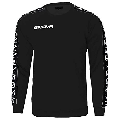 Givova Herren Band Sweatshirt mit Rundhalsausschnitt, Schwarz, XXL von Givova