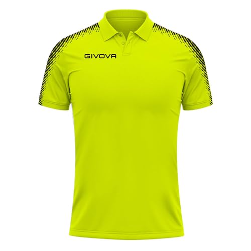 Givova Unisex Polo Club Sweatshirt, Jaune Fluo/Noir., von Givova