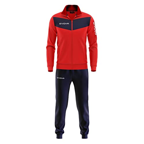 GIVOVA Unisex Survêtement Visa Melange Jogginganzug, Rouge/bleu 4S, von Givova