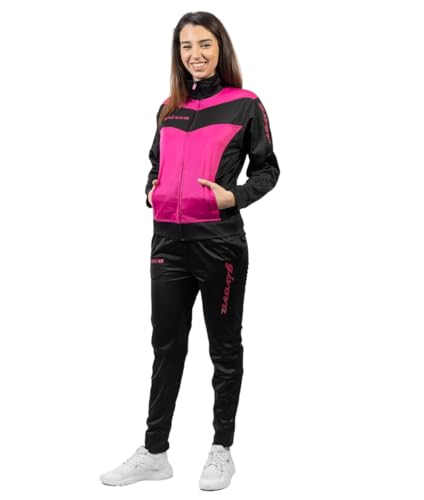 GIVOVA Unisex Visa Luxury Jogginganzug, Schwarzer/Fuxia, L EU von Givova
