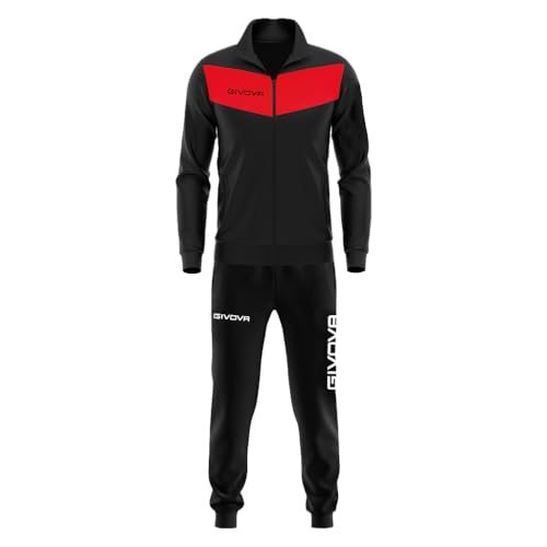 GIVOVA Visa Overall Triacetat schwarz/rot Größe 5XL von Givova