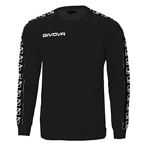 Givova Herren Band Sweatshirt mit Rundhalsausschnitt, Schwarz, S von Givova