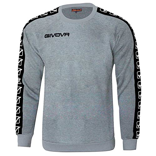 Givova Herren Band Sweatshirt mit Rundhalsausschnitt, Grau, XL von Givova