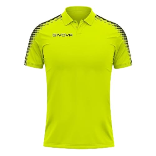 Givova Unisex Polo Club Sweatshirt, Jaune Fluo/Noir., von Givova