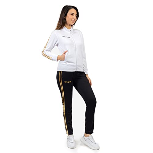 Givova Unisex Survêtement Revolution Summer Femme Blanc/Or Jumpsuit, L von Givova