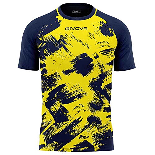 Givova Unisex T-Shirt Art Interlock M/C, Gelb/Blau, XL von Givova