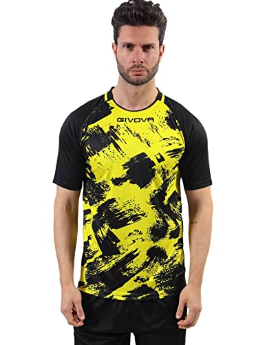 Givova Unisex T-Shirt Art Interlock M/C, Neon-gelb/Schwarz, XXL von Givova