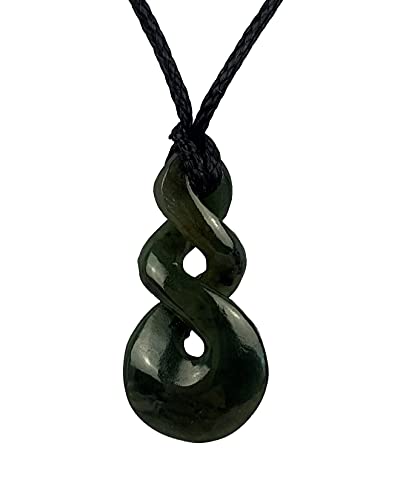 Greenstone Pounamu dreifach gedreht Kettenanhänger aus Neuseeland - Klein von Giwi Style
