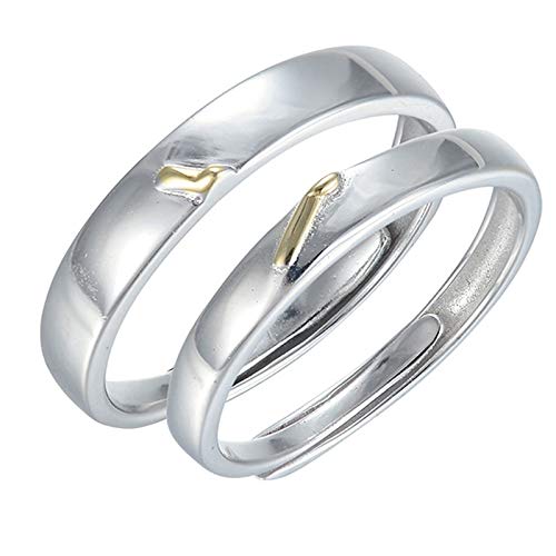 Giwnhvx 5: 2 Bin Ich Liebe Dich Momentring, Paar Ehering Valentinstag Geschenk für und Freundin von Giwnhvx