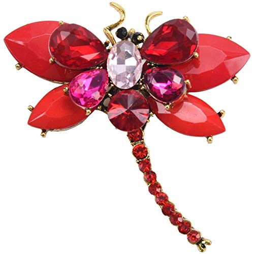 Giwnhvx Brosche des Ankunftsharzes Für Frauen Arbeiten Elegantes Rhinestonein Sekten Broschen Nadel Gutes Geschenk Rot von Giwnhvx