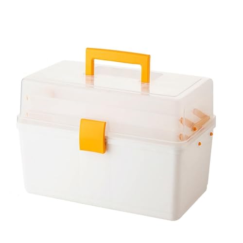 Giwnhvx Kleine Tackle Box mit 2 Fächern, Hardware-Organizer, Tragbare Mehrzweck-Aufbewahrungsbox für Snacks, Schrauben, Muttern, Köderkoffer A von Giwnhvx