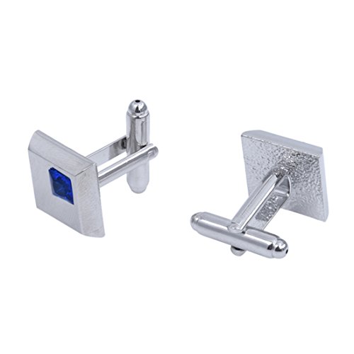 Giwnhvx Paar Manschettenknopf Manschettenknopf Kristall blaues quadratisches Hemd Hochzeit Maenner von Giwnhvx