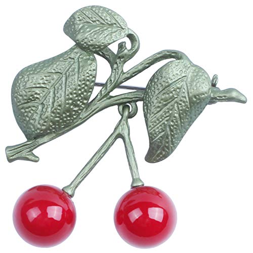 Giwnhvx Patiniert mit natuerlichen Aventurin kleine Kirsche Vintage Damen Brosche Schmuck von Giwnhvx
