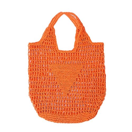 Giwnhvx Sommermode Strandtaschen Damen Umhängetasche Hohl Handgewebte Einfache Weiche Handtasche Große Lässige Tragetasche Aufbewahrungstasche G von Giwnhvx