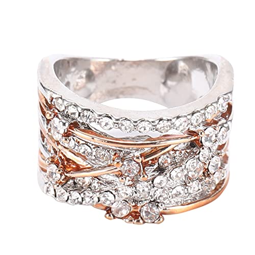 Giwnhvx Zirkon Ringe Fuer Frauen Mode Schmuck Verlobungs Ring Eher Ing Rose Gold 6 von Giwnhvx