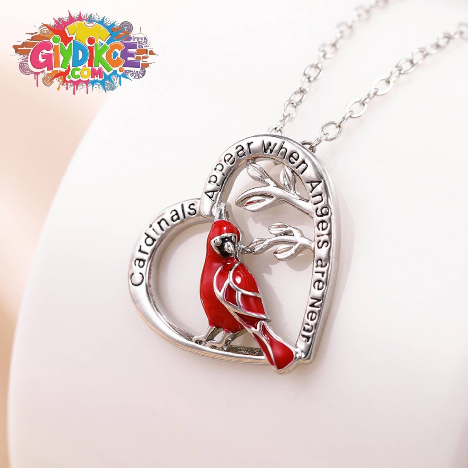 Herzförmige Kardinal Halskette - Valentinstag Geschenk | Unisex Kupfer Kette Tiermotiv Anhänger Jubiläum Geschenkidee Herzförmige Kardinal Halskette - Valentinstag Geschenk | Unisex Kupfer Kette Tiermotiv Anhänger Jubiläum Geschenkidee von GiydikceCom