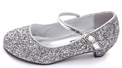 Gizelle , Mädchen Mary Jane Halbschuhe, Silber - Silber Glitter - Größe: 32 EU Kinder von Gizelle