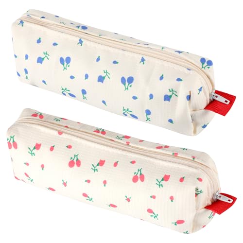 Gjinxi 2 Stück Kleine Federmäppchen Frischer Stil Florale Federtasche Aus Canvas Süße Federtasche Make-up-Tasche Kosmetiktasche Aufbewahrungstasche Make-up-Tasche Für Büro-Schreibwaren-Organizer Gjinxi 2 Stück Kleine Federmäppchen Frischer Stil Florale Federtasche Aus Canvas Süße Federtasche Make-up-Tasche Kosmetiktasche Aufbewahrungstasche Make-up-Tasche Für Büro-Schreibwaren-Organizer von Gjinxi