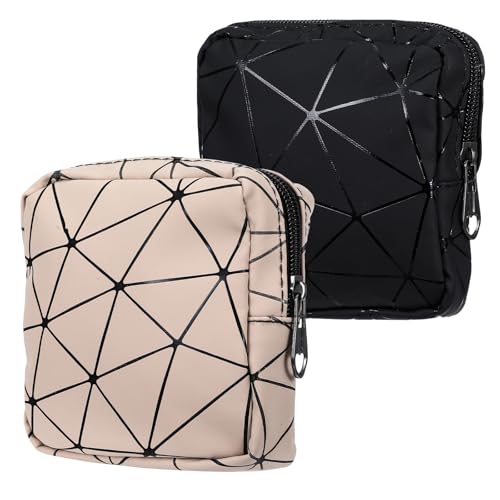Gjinxi 2er Pack Damenbinden Periodentasche für Teenager Mädchen Aufbewahrungstasche für Damenbinden Tragbare Damenbinden Periodenbinden Tasche für Die Handtasche Kleine Make Up Taschen Mädchen Damen von Gjinxi