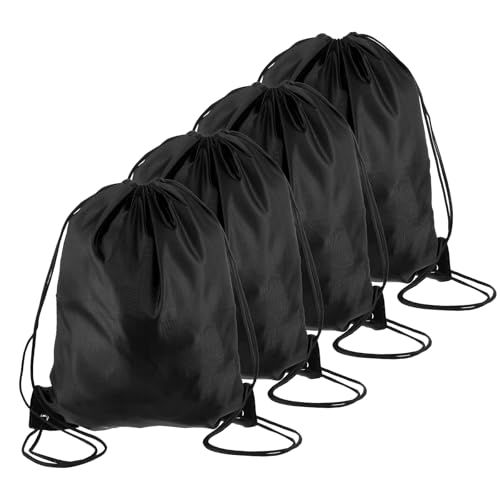 Gjinxi 4 PCS Kordelzugbeutel Rucksack mit Kordelzug Sporttasche Turnbeutel Gym String Bag für Damen Herren Jungen Gymsack Schwimmbeutel Turnsackerl Sportbeutel für Fitnessstudio Reisen Urlaub Strand B von Gjinxi
