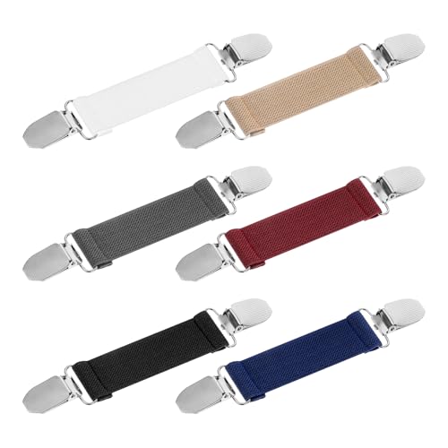 Gjinxi 6 Teiliges Set Mit Kleiderklammern Retro Pullover Schalklammern Cardigan Kragenklammern Für Damenkleidung Verstellbare Hosenklammern Als Taillenstraffer Hemdbroschenklammer 4 Farben von Gjinxi