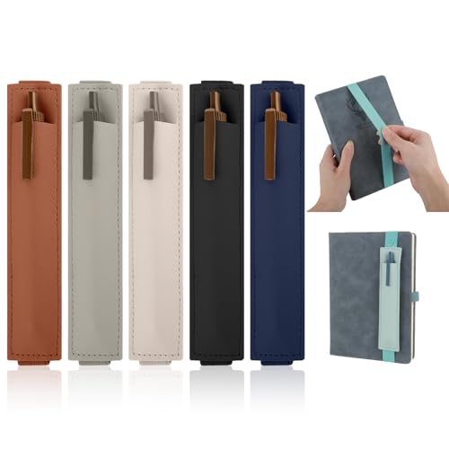 Gjinxi 6 Stück Stifthalter Notizbuch, Stifteetui Mit Elastisch Band, Wiederverwendbare Buch Pen Loop, Leder Stifthalter für Notizbuch Kalender Klemmbrett Gjinxi 6 Stück Stifthalter Notizbuch, Stifteetui Mit Elastisch Band, Wiederverwendbare Buch Pen Loop, Leder Stifthalter für Notizbuch Kalender Klemmbrett von Gjinxi