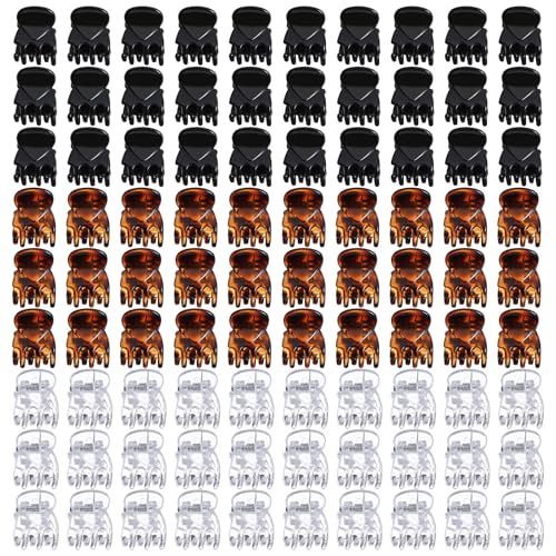 Gjinxi Haarklammern 90 Stück Mini Haarspangen, Haarklauenclip Kunststoff Haarklaue Klein Jaw Clips mit Box, Rutschfestem Griff Kleine Klammer für Mädchen und Frauen, 3 Farben von Gjinxi