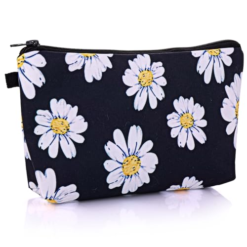 Gjinxi Make-up Tasche Kosmetiktasche Kleine Make-up Organizer Reißverschlusstasche Blumenmuster Federmäppchen Mini-Make-up Tasche Für Frauen Multifunktionale Kulturtasche Beauty-Kosmetik Reisen von Gjinxi