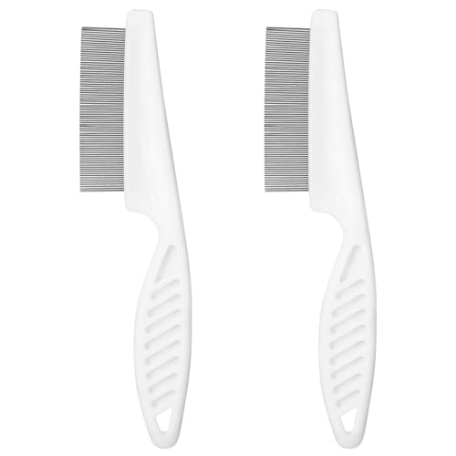 Gjinxi Schuppenentfernungskamm Edelstahl Feiner Zahnkamm Kamm Metall für Frauen Schmutz Hochfeste Zähne Haarkämme für dickes Lockiges Langes Haar Professionelle Dünne Kämme Kopfhautpflege-Werkzeug von Gjinxi