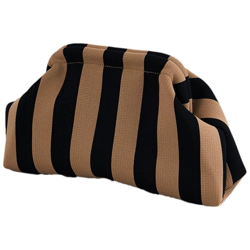 Clutch Geldbörsen Für Damen 31x17x13cm Knödeltasche Umhängetasche Gestreifte Tasche Abendtasche Klein Clutch Gewebte Tasche Mit Kussverschluss Verwendbar Als Beauty Bag Kulturbeutel Make Up Tasches von GjnjfdF