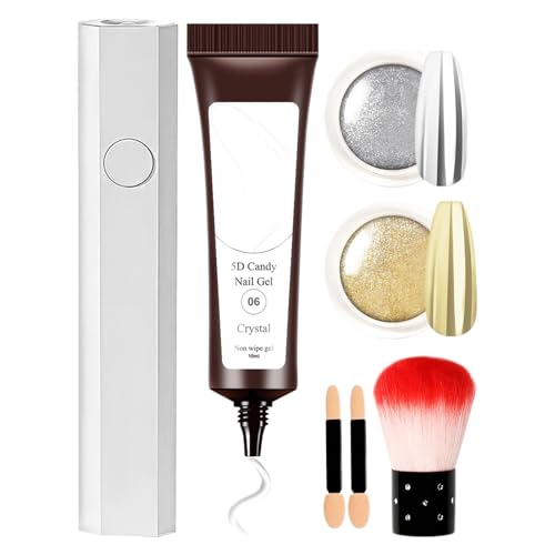 GjnjfdF 5D Nagelgel - Nagelmodellierung Kleber - Nicht Klebendes Attraktives 5D Modelliergel Für Feste Versammlungen Salon Urlaub Alltag Zuhause Hochzeit Frauen Mädchen von GjnjfdF