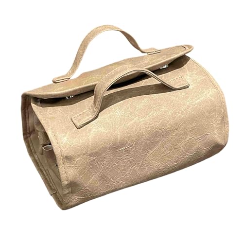 GjnjfdF Aufrollbare Make-up-Tasche, Reise-Make-up-Tasche - Multifunktionale Kosmetiktasche | 4-in-1-Reise-Make-up-Tasche für Damen, wasserdichte aufrollbare Make-up-Tasche für Camping, Outdoor von GjnjfdF