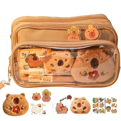 GjnjfdF Capybara Federmäppchen, Federmäppchen Capybara, schöne Box mit 10 Fächern | Tasche mit mehreren Fächern für Stifthalter, Bürobedarf, groß GjnjfdF Capybara Federmäppchen, Federmäppchen Capybara, schöne Box mit 10 Fächern | Tasche mit mehreren Fächern für Stifthalter, Bürobedarf, groß von GjnjfdF