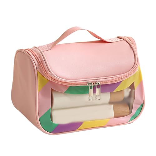 GjnjfdF Klare Kulturbeutel für unterwegs,Hautpflege-Reisetasche | wasserdichte Kulturtasche, transparente Organizer-Taschen - Sichtbarer Make-up-Koffer, farbenfroher Reise-Kulturbeutel für den GjnjfdF Klare Kulturbeutel für unterwegs,Hautpflege-Reisetasche | wasserdichte Kulturtasche, transparente Organizer-Taschen - Sichtbarer Make-up-Koffer, farbenfroher Reise-Kulturbeutel für den von GjnjfdF