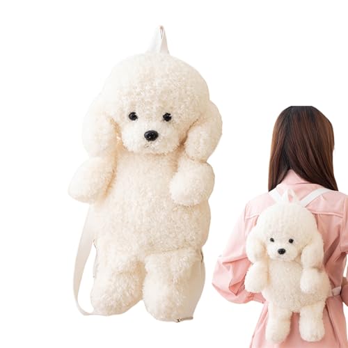 GjnjfdF Plüsch Umhängetasche - Weiche Kuscheltier Schultertasche,Hunde Rucksack Für Mädchen Schule Reise Kinder Niedliche Umhängetasche von GjnjfdF