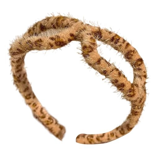 GjnjfdF Stirnband für Leopardendruck, Leopardenmuster Haarband | Mit einer Brille geformte Make -up -Stirnband,Mode Leopard Print Hair Hoop für Frauen und Mädchen, Haarzubehör von GjnjfdF