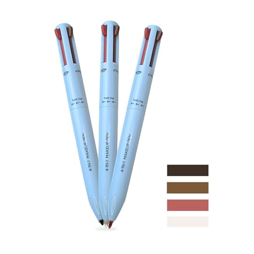 4-in-1 Makeup Pen,Multifunktionaler Kosmetikstift Wasserfester Makeup Pencil, Augenbrauenstifte, Lipliner, Eyeliner und Textmarker, Langanhaltendes und vielseitiges Kosmetikstift von Gkaopi