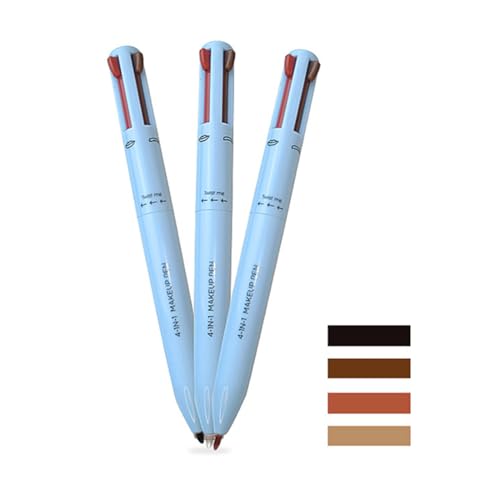 4-in-1 Makeup Pen,Multifunktionaler Kosmetikstift Wasserfester Makeup Pencil, Augenbrauenstifte, Lipliner, Eyeliner und Textmarker, Langanhaltendes und vielseitiges Kosmetikstift von Gkaopi