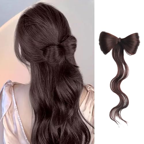 Clip in Haar Bun Schmetterlings Haarteil Hochsteckfrisuren Mini Bun Haarteile mit Klammer Ponytail Haarverlängerungen Synthetisches Zopf Haarteil für Damen (#4) von Gkaopi