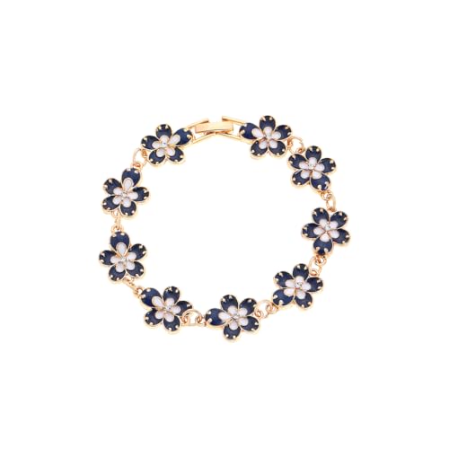 Gkaopi Armband Damen Gold Armband 14K Vergoldet Blumen Armbänder Verstellbar mit Cubic Zirkonia Boho Schmuck Geschenk für Frauen Mädchen von Gkaopi