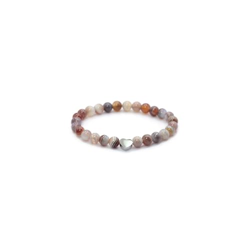Gkaopi Naturstein Armband für Damen 6mm Edelstein Perlen Armband Elastisch Perlenarmband Chakra Armbänder Geschenk Schmuck für Tochter Mutter Schwester Freundin von Gkaopi