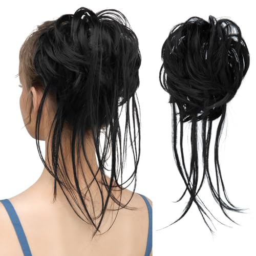 Dutt Haarteil mit Gummiband Gelockt Messy Bun Haarteil mit Haaren Hochsteckfrisuren Synthetisch Haar Tousled Updo Haarteile für Frauen Mädchen von Gkaopi