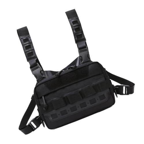 GkgWuxf Brustgliedgurt, Brust -Rig - Einstellbarer multifunktionaler Front -Pack -Beutel,Fischereigeräte mit großer Kapazität, tragbare wasserdichte Outdoor -Abenteuerzubehör für die Jagd von GkgWuxf