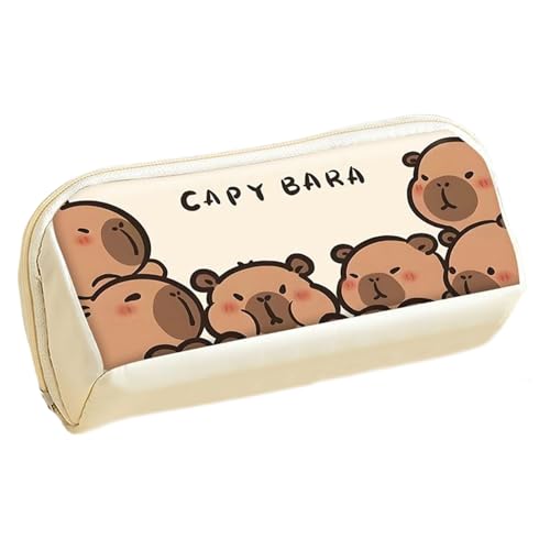GkgWuxf Capybara Federmäppchen mit Fächern für Stifte, Doppelfach, Cartoon-Federmäppchen für Studenten, Klassenzimmer, Outdoor, Schule, Arbeitsplatz, Desktop-Rucksack für den täglichen Gebrauch, 6 Shy GkgWuxf Capybara Federmäppchen mit Fächern für Stifte, Doppelfach, Cartoon-Federmäppchen für Studenten, Klassenzimmer, Outdoor, Schule, Arbeitsplatz, Desktop-Rucksack für den täglichen Gebrauch, 6 Shy von GkgWuxf
