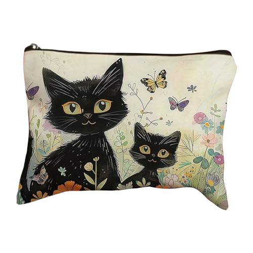 GkgWuxf Lustige Schminktasche | Kompakte Kosmetiktasche Mit Reißverschlussfach | Vintage Clutch Organizer Kosmetik & Utensilien für Frauen Mädchen Teens von GkgWuxf