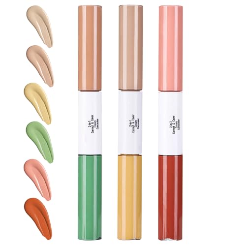 GkgWuxf Make-up-Concealer für Frauen | 3 x flüssiger Concealer für intensive Abdeckung, Kosmetik mit langem Halt für Veranstaltungen, Foto und den täglichen Gebrauch von GkgWuxf